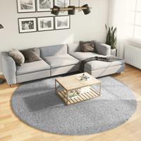 VidaXL Vloerkleed pamplona shaggy hoogpolig modern ø 240 cm grijs