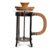 Cafetiere French Press koffiezetter bamboe 350 ml - thumbnail