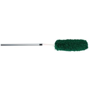 Plumeau/duster microvezel met telescoopsteel 75 - 150 cm groen