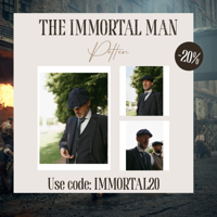 Archie Cap | Marineblauw | 8-panelen | 100% Wol Twill | Peaky Blinders