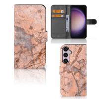 Samsung Galaxy S24 Plus | Bookcase | Marmer Oranje