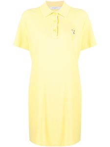 Maison Kitsuné robe-polo à logo brodé - Jaune