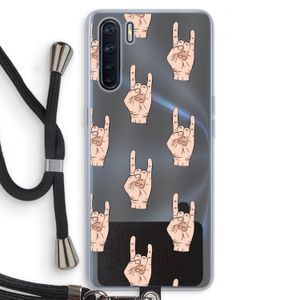 Rock: Oppo A91 Transparant Hoesje met koord