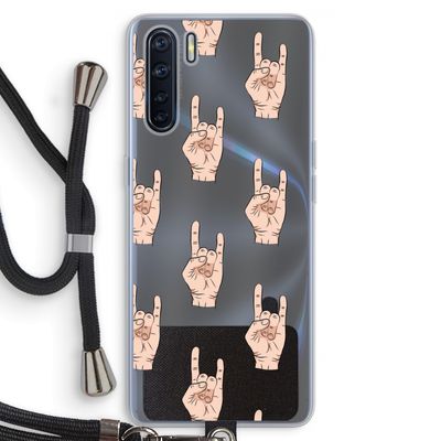 Rock: Oppo A91 Transparant Hoesje met koord