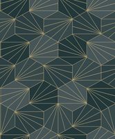 Dutch Wallcoverings Behang Galactik Dessin Groen/Goud L949-01 - thumbnail