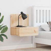 Wandbevestigde nachttafel 2 pcs Bruin 44 x 32.5 x 40 cm