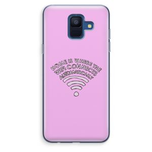 Home Is Where The Wifi Is: Samsung Galaxy A6 (2018) Transparant Hoesje