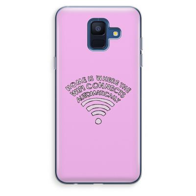 Home Is Where The Wifi Is: Samsung Galaxy A6 (2018) Transparant Hoesje