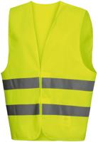 NITRAS SAFETY Safety vest polyester siz yellow i. poly bag