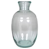 Eco bloemenvaas/vazen van glas D18 cm en H29,5 cm