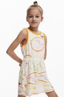 Korte jumpsuit met strepen - WHITE - 9/10