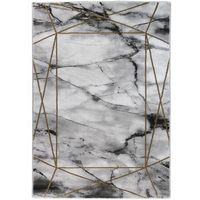 Marmer Look Vloerkleed - Vintage  - Craft 23369-296 Grijs-Goud-80 x 150 cm - thumbnail