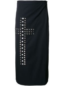 Comme Des Garçons Pre-Owned studded cross wrap skirt - Noir