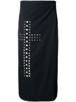 Comme Des Garçons Pre-Owned studded cross wrap skirt - Noir - thumbnail