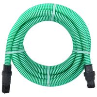 VidaXL Zuigslang met pvc koppelingen 1,1&apos;&apos; 4 m pvc groen
