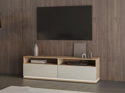 Tv-meubel DOLCE 2 lades kasjmier/eik