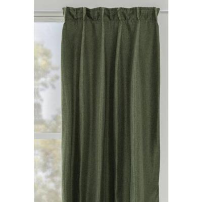 1+1 Gratis Leen Bakker - Gordijn Luca - 140x280 Cm (1 Stuk) - Polyester - Groen