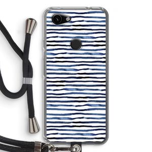 Verrassende lijnen: Pixel 3a Transparant Hoesje met koord