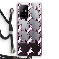 Musketon Unicorn: Oppo A94 5G Transparant Hoesje met koord