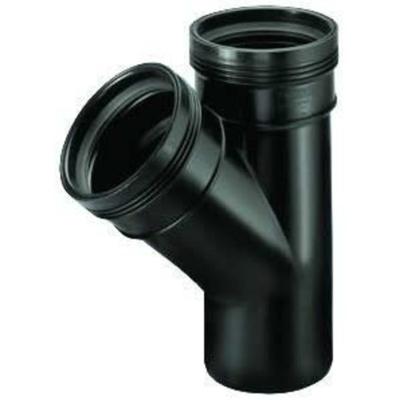 Wavin T-Stuk 45° 75mm Zwart - Weerbestendig, Slagvast & Eenvoudige Installatie