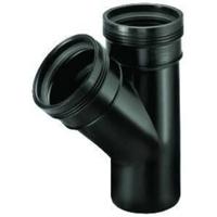 Wavin T-Stuk 45° 75mm Zwart - Weerbestendig, Slagvast & Eenvoudige Installatie