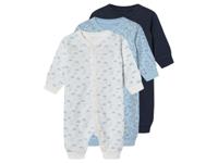 lupilu 3 baby pyjama&apos;s (Donkerblauw/blauw/wit, 74/80)