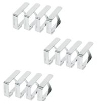 Tafelkleed klem - 12x - RVS - 5 x 4 cm - tafelzeil klemmen