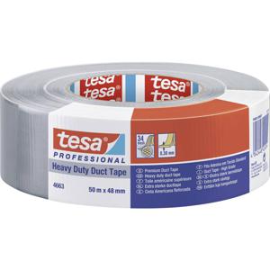 tesa STRONG 04663-00007-02 Textieltape tesa Professional Zilver (l x b) 50 m x 48 mm 1 stuk(s)