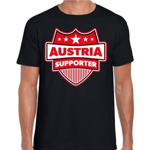 Oostenrijk / Austria schild supporter t-shirt zwart voor heren