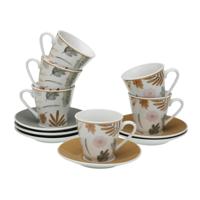 Set van 6 kopjes met schotel Versa TABITHA Porselein