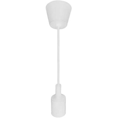 LED Hanglamp - Hangverlichting - Turno - Rond - Mat Wit Kunststof - E27