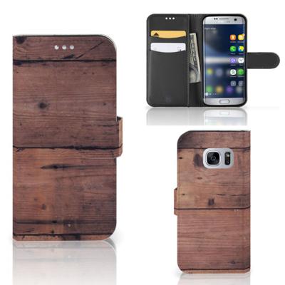 Samsung Galaxy S7 | Book Style Case | Old Wood