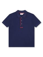 HUGO KIDS polo à logo imprimé - Bleu