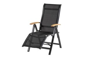 Hartman | Alice Relax Tuinstoel met Teak Armleuning | Zwart