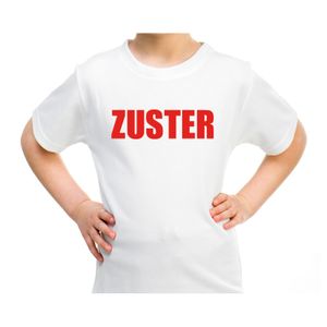 Zuster verkleed t-shirt wit voor kinderen