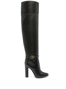 Dolce & Gabbana cuissardes à détail de boucle - Noir