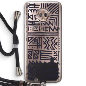 Marrakech print: Motorola Moto G6 Transparant Hoesje met koord