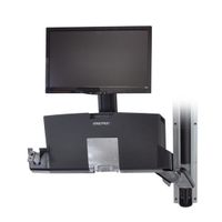 Ergotron StyleView® Sit-Stand Combo Monitor-wandbeugel 1-voudig 25,4 cm (10) - 61,0 cm (24) Zwart, Aluminium In hoogte verstelbaar, Toetsenbordhouder, - thumbnail