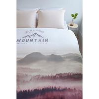 Ambiante dekbedovertrek Misty Mountains - roze - 140x200/220 cm - Leen Bakker - thumbnail