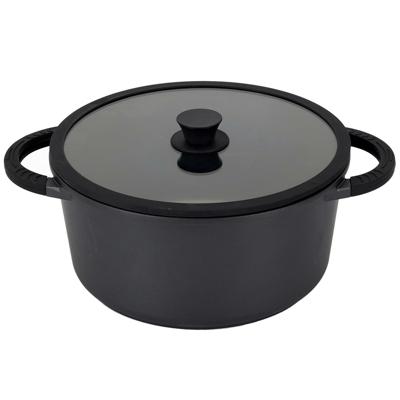 Braadpan/stoofpan - cast aluminium - 9 liter - dia 28 cm - antraciet - stoofpotten/stoofvlees