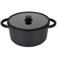 Braadpan/stoofpan - cast aluminium - 9 liter - dia 28 cm - antraciet - stoofpotten/stoofvlees