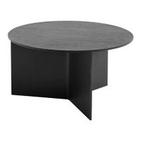 HAY Slit Table Wood Round XL Bijzettafel - Ø 65 cm - Zwart