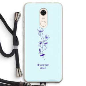 Bloom with grace: Xiaomi Redmi 5 Transparant Hoesje met koord