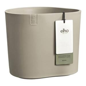 Elho Eden 25 - Zacht taupe - L 26 x B x H 23 cm - Binnen en Buiten - 100% gerecycled