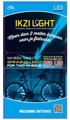 Wheels Light Wielverlichting ikzi voor 2 wielen - rode leds