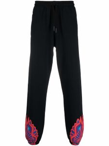 Marcelo Burlon County of Milan pantalon de jogging à imprimé Curved Wings - Noir