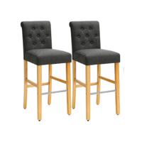 Barstoelen met rugleuning set van 2