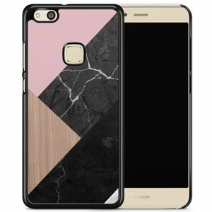 Huawei P10 Lite hoesje - Marble wooden mix