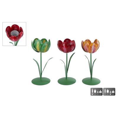 Kandelaar Tulp S metaal 8x8x20cm Kandelaar Tulp S metaal 8x8x20cm