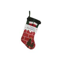 Kerstsok Home ESPRIT Zwart Rood Groen 28 x 2 x 50 cm